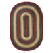 Highland Burgundy Oval Jute Braided Rugs