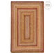 Amber Leaf Brick Red Braided Jute Rugs for Country Decor