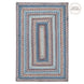 Cape Cod Blue Braided Jute Area Rug for Coastal Country Decor