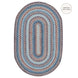 Cape Cod Blue Jute Braided Oval Rugs