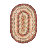 Barcelona Gold - Burgundy Braided Oval Rug