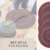 Jamestown Burgundy Jute Braided Accessories