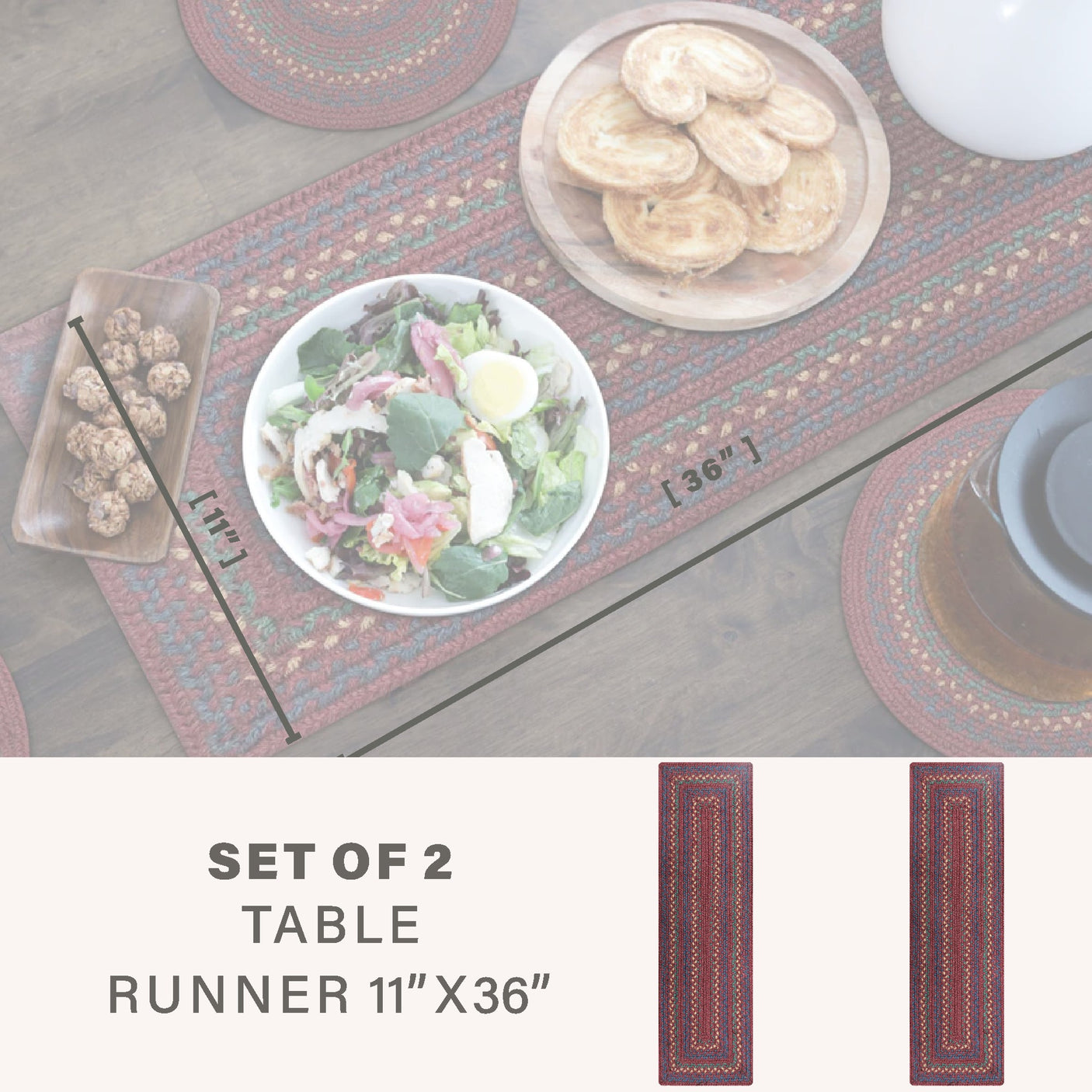 Jamestown Burgundy Jute Braided Accessories