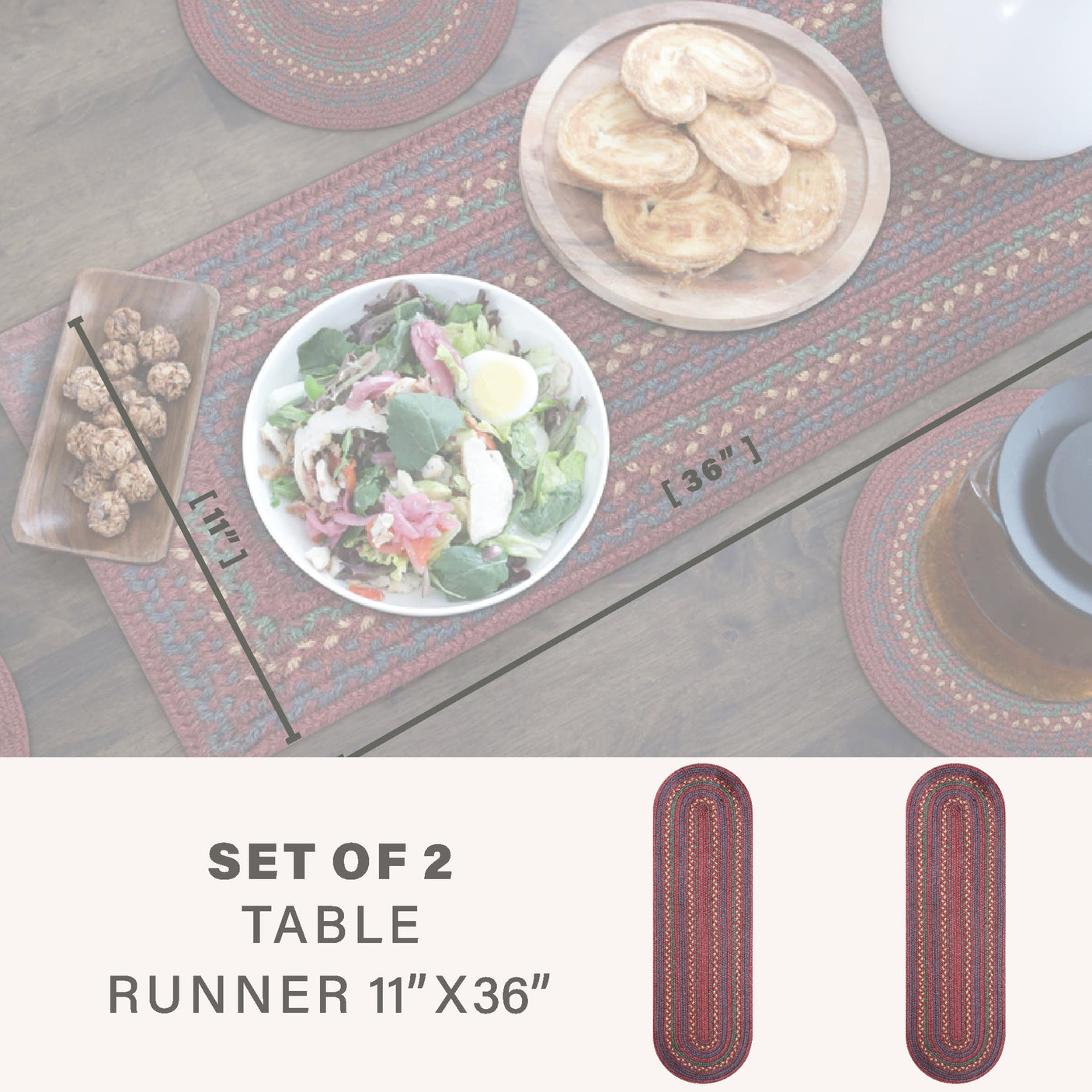 Jamestown Burgundy Jute Braided Accessories