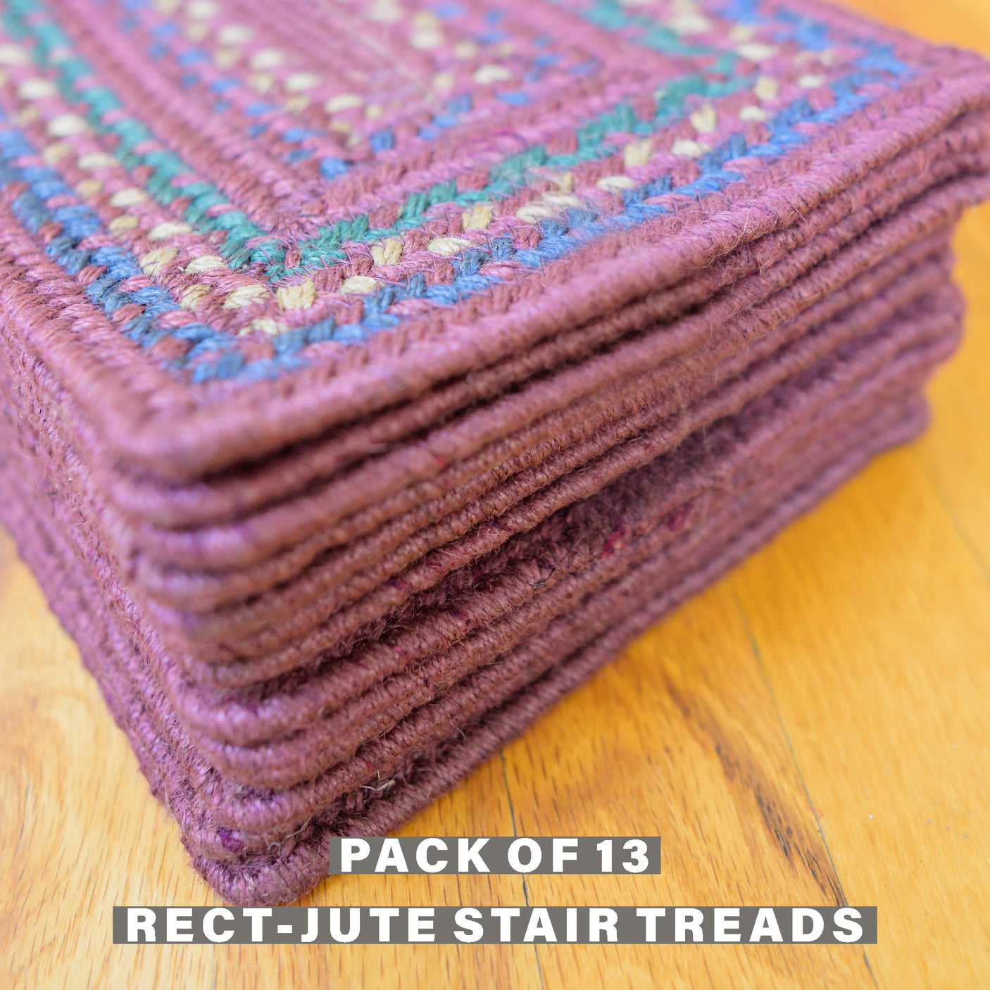 Jamestown Burgundy Jute Stair Tread