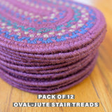 Jamestown Burgundy Jute Stair Tread