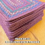 Jamestown Burgundy Jute Stair Tread