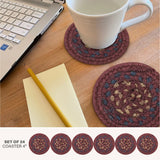Jamestown Burgundy Jute Braided Accessories