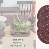 Jamestown Burgundy Jute Braided Accessories