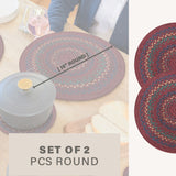 Jamestown Burgundy Jute Braided Accessories
