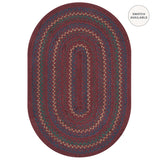 Jamestown Burgundy Jute Braided Oval Rug