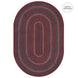 Jamestown Burgundy Jute Braided Oval Rug