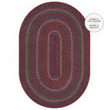 Jamestown Burgundy Jute Braided Oval Rug