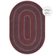 Jamestown Burgundy Jute Braided Oval Rug