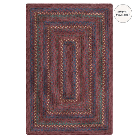 Jamestown Burgundy Jute Braided Rug