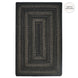 Jet Black Jute Braided Area Rug