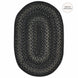 Jet Black Oval Jute Braided Rugs