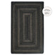 Jet Black Jute Braided Area Rug