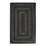 Jet Black Jute Braided Area Rug 