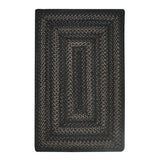 Jet Black Jute Braided Area Rug 