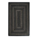 Jet Black Jute Braided Area Rectangular Rugs