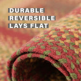 Best red braided Rectangular rug for Flat Surface