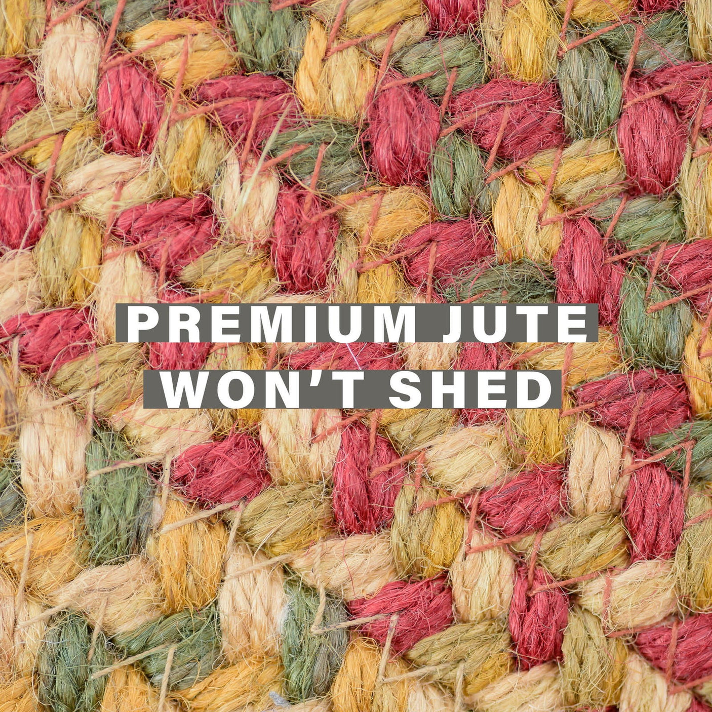 Premium Jute red braided Rectangular rug 