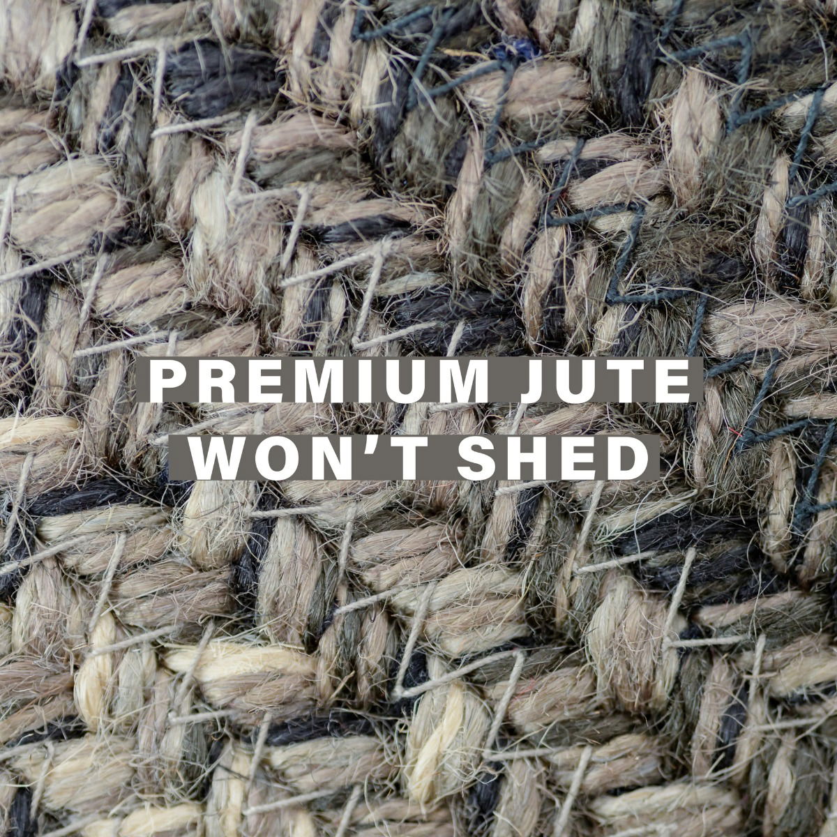 Flint Hill Grey Jute Braided Area Rugs – durable, pet-friendly, perfect for indoor/outdoor, bedroom, kitchen, or living room.