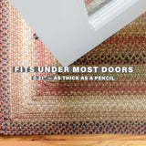 Gingerbread Brown Jute Braided Rectangular Rug for indoor