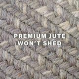 Best Grey Cloud Jute Braided Rectangular Rugs 