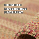 Harvest Beige Jute Braided oval Rug Handmade for Flat Surface