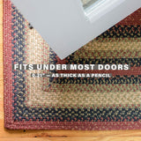 Best Washable Navy & Cream Jute Braided Rectangular Rugs for Indoor Use