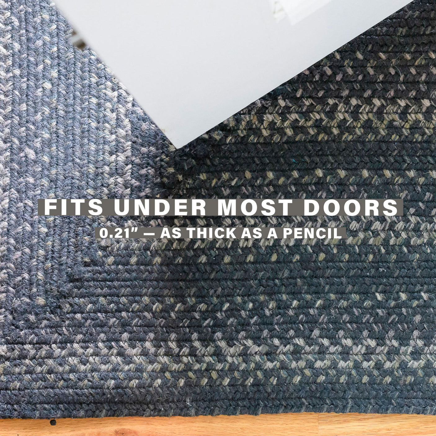 Jet Black Jute Braided Area Rug for indoor/outdoor use, perfect for entryways, kitchens, living rooms, bedrooms, and pets.