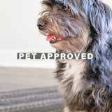 Jet Black Jute Braided Area Rug for dogs