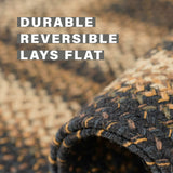 Kilimanjaro Black - Black braided jute rug for homes