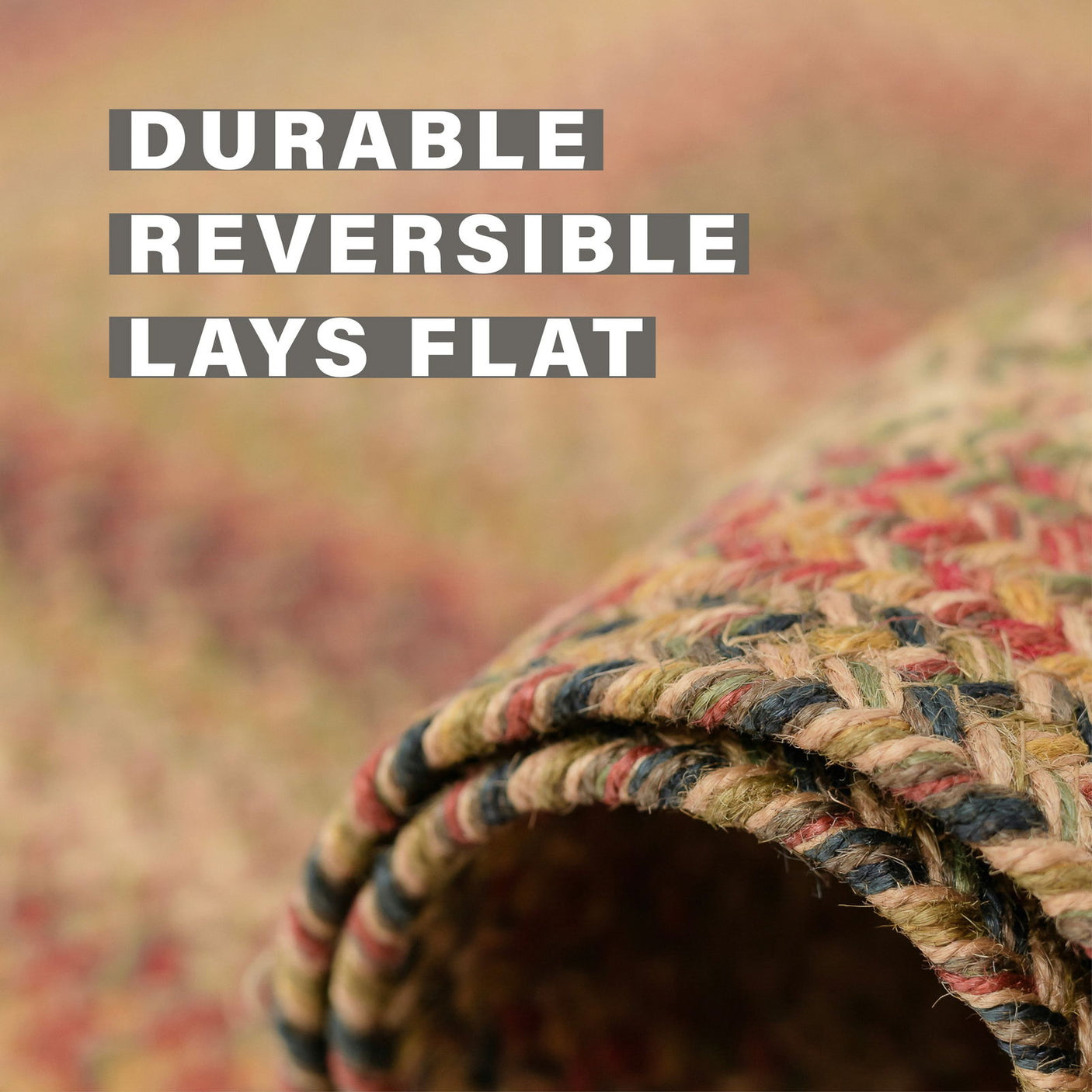 Best Multi Color Jute Braided Rectangular Rugs For Flat Surface