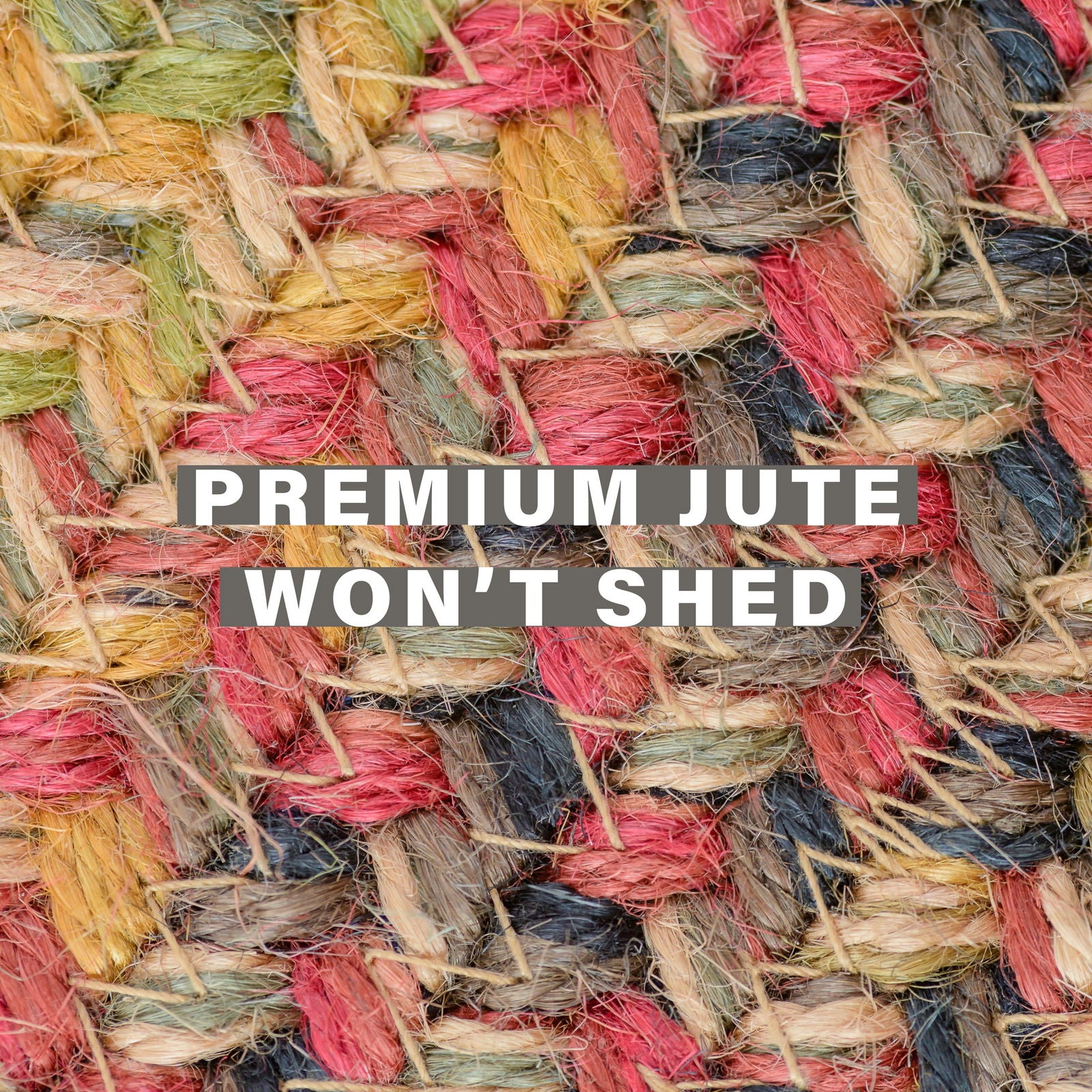 Homespice Kingston Multi Color Jute Oval Braided Rug 20 x 30