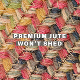 Kingston Multi Color Jute Braided Rectangular Rugs For Homes