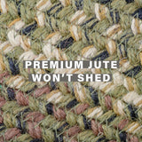 Best Washable Green Jute Braided Rectangular Rugs 