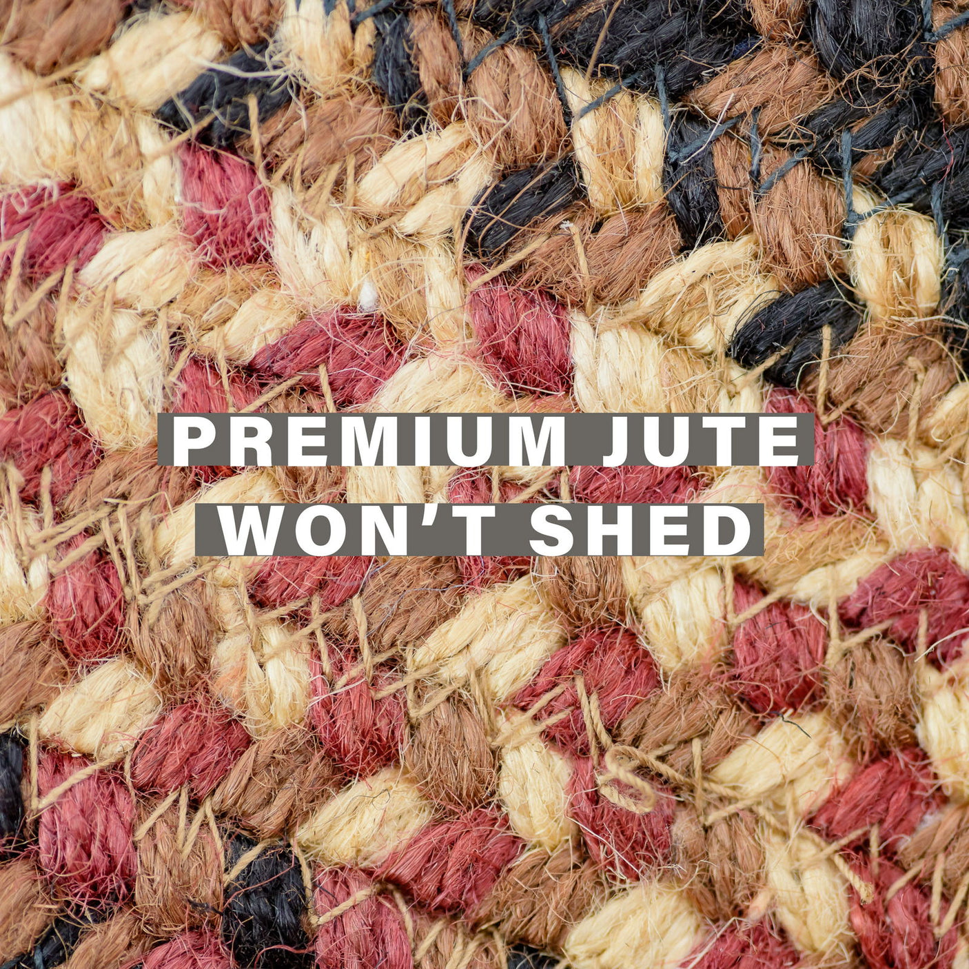 Best Black-Burgundy Jute Braided Oval Rug for House
