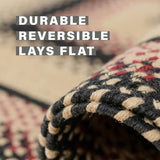 Gloucester Black Jute Braided Rectangular Rugs for pets for flat surface