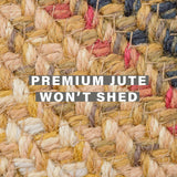 Beige Jute Braided Oval Rugs  for Homes