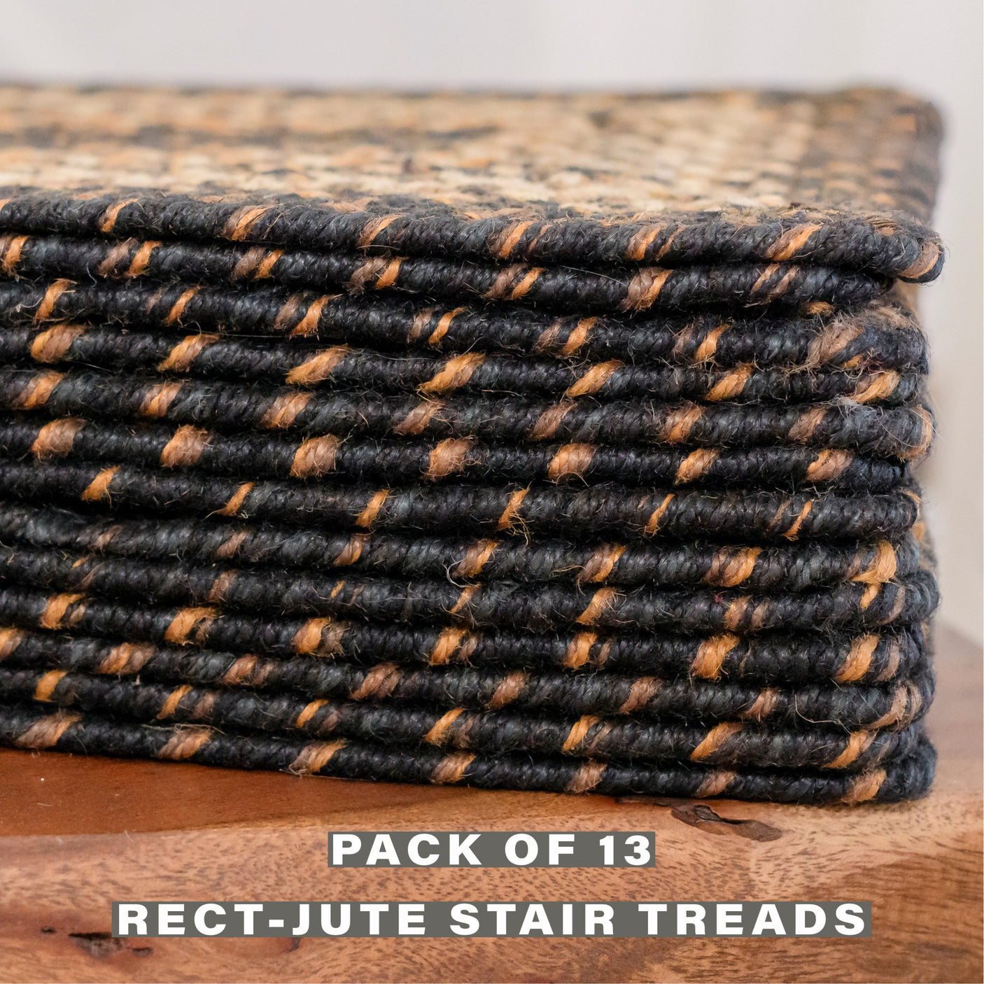 Kilimanjaro Black - Color Jute Stair Tread