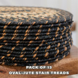 Kilimanjaro Black - Color Jute Stair Tread