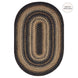 Kilimanjaro Black Jute Braided Oval Rugs