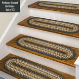 Best Oval Black Braided Accessories Stair Treads