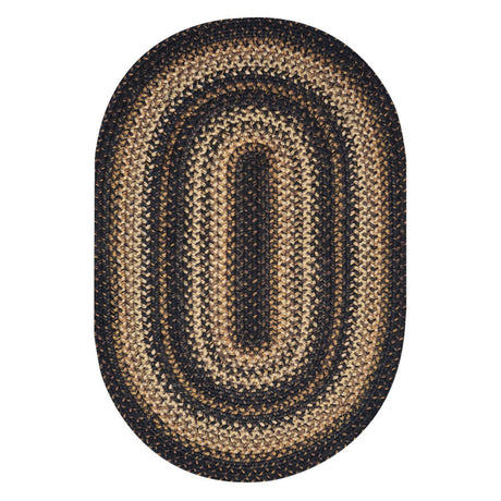 Kilimanjaro Black - Cream Jute Braided Oval Rugs online