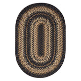 Kilimanjaro Black Jute Braided  Rugs Oval