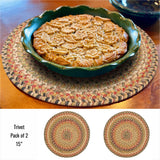 Best Round Multi Color Braided Accessories For Dinner Table