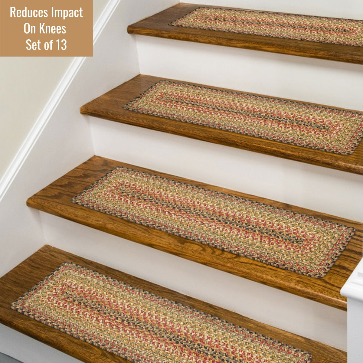 Best Multi Color Braided Accessories for runner stair treads